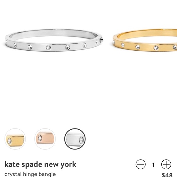 kate spade Jewelry - Kate Spade Crystal Hinge Bangle